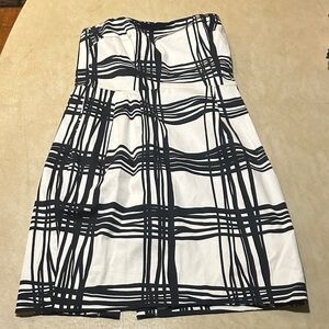 Express Black and White A-Line Skirt